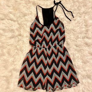 Chevron Print Romper